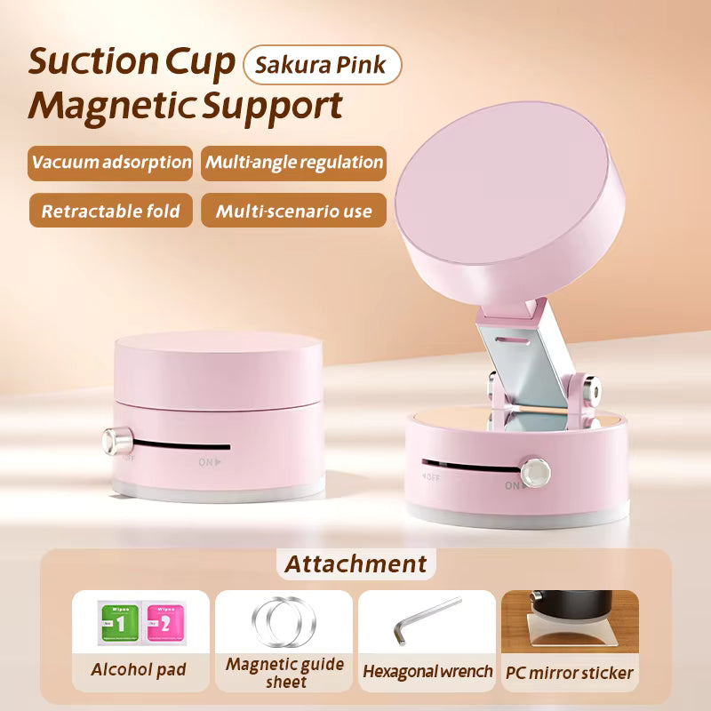 MagGrip - Vacuum Suction Magnetic Phone Holder (Sakura Pink)